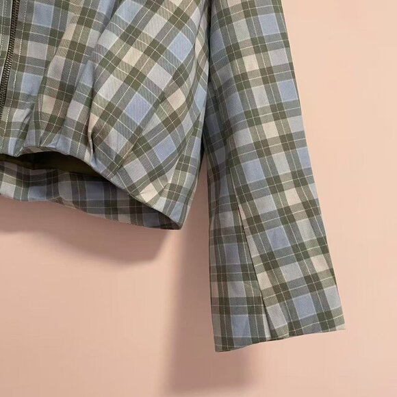 Checked draped jacket - Picture 7 of 14